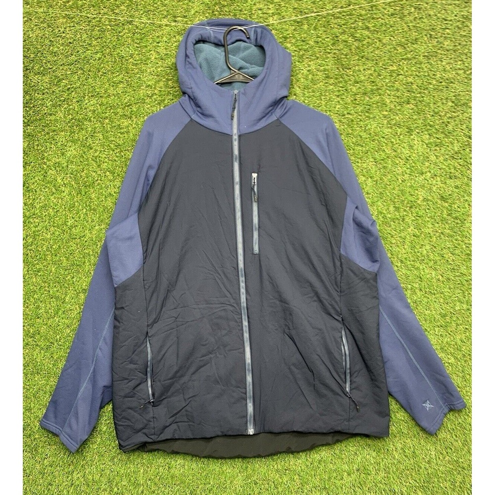 Vertx Firebase Hoodie Mens XL Black Blue Full Zip Up Jacket Primaloft Workwear